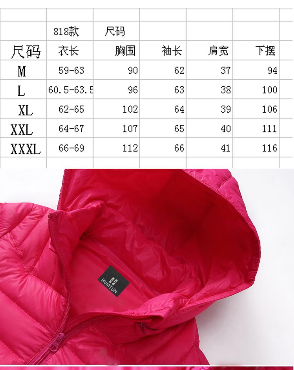 尺碼細節